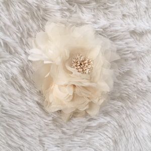 J.Crew floral wedding chiffon brooch
